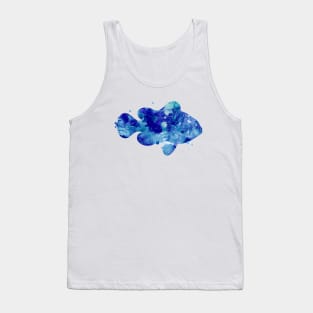 Blue Clown Fish Watercolor Painting Tank Top